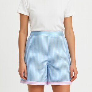 ANOUKI‎ Striped High Waist Shorts 2